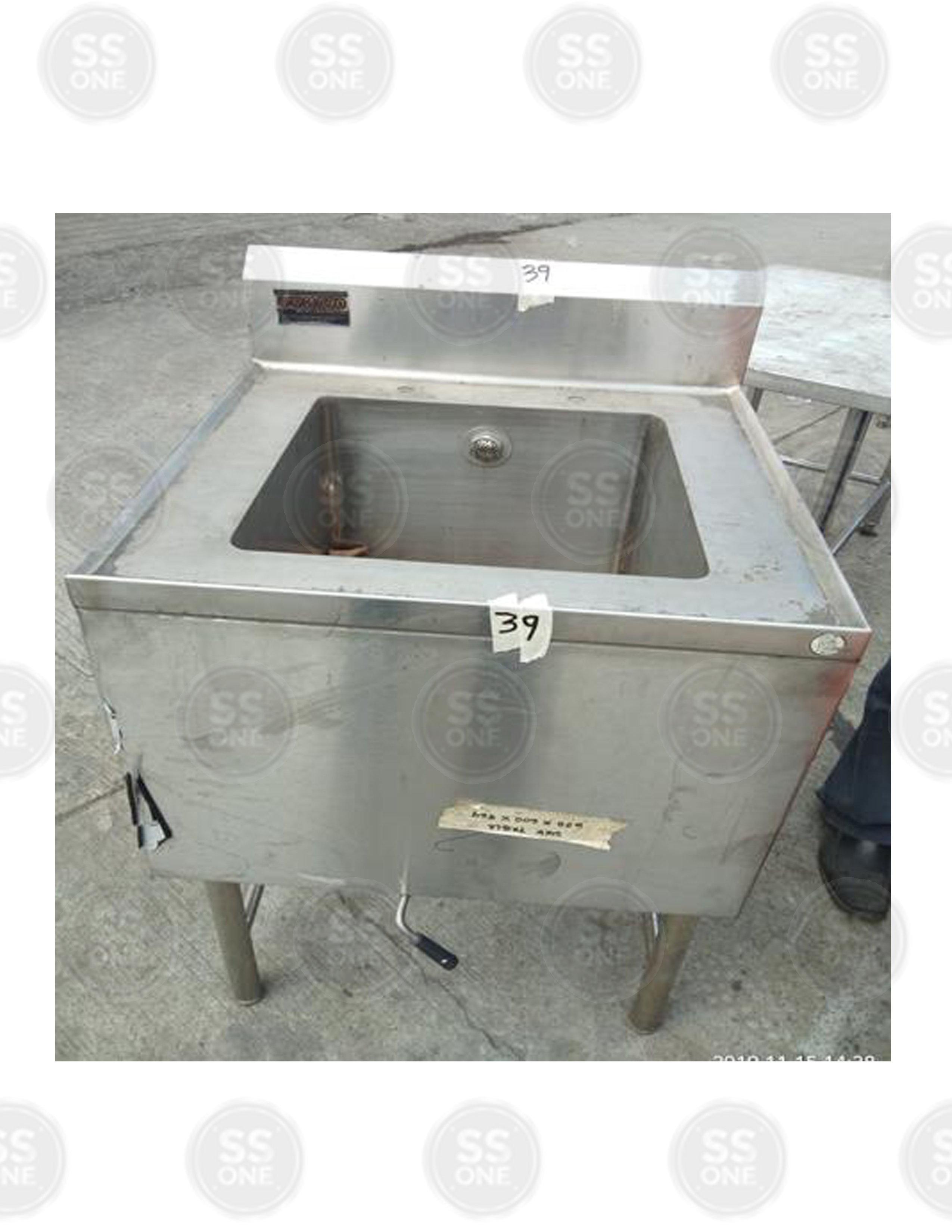 SINKTABLE TUBULAR W WASTE OUTLET OVERFLOW